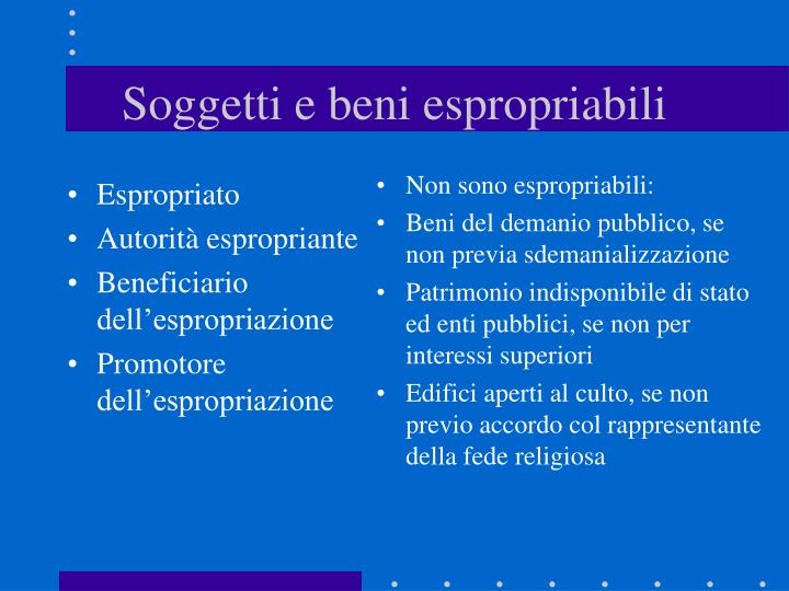 PPT La nuova normativa sulla Espropriazione per pubblica utilità