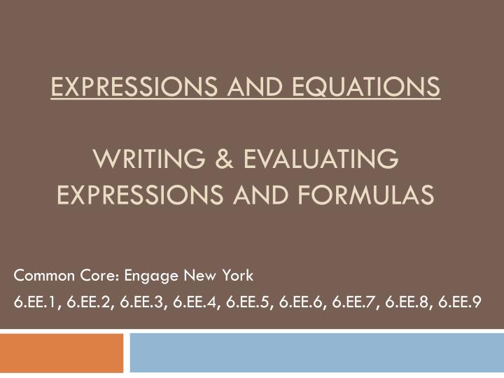 writing expressions writing expressions