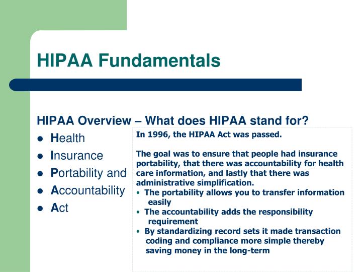 hipaa stands for