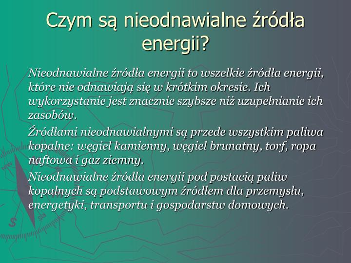 Czym Różni Się Energia Odnawialna Od Nieodnawialnej