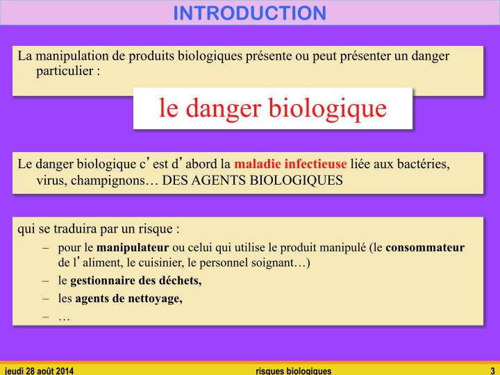 PPT - RISQUES BIOLOGIQUES PowerPoint Presentation - ID:3645593