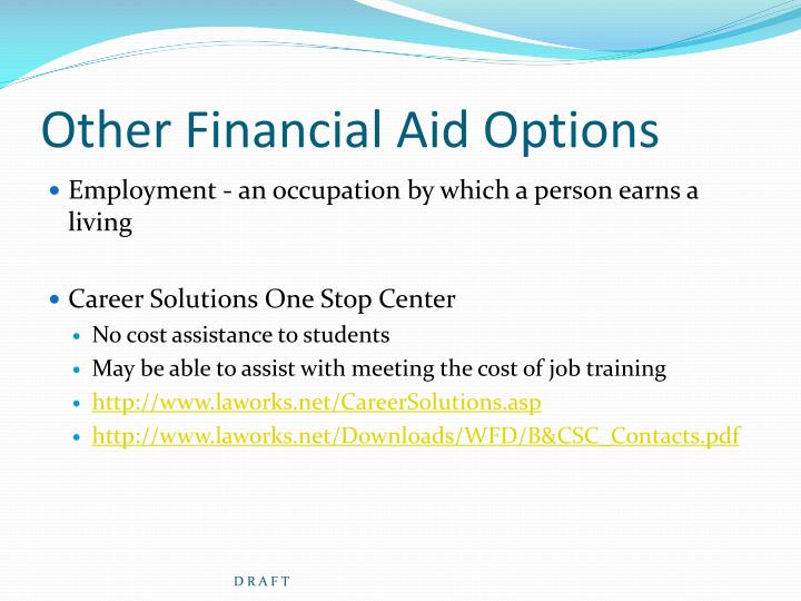 Stock options financial aid