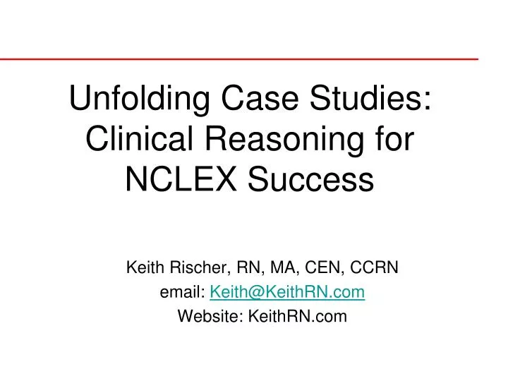 Clinical case study powerpoint presentation