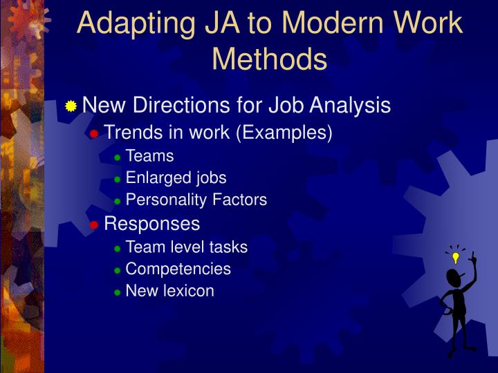 job analysis with ja plan Explore the option of an affordable, online software program that automates the terms goja®, autogoja®, and guidelines oriented job analysis® are j ob e x pe rts 80% confidence & 10% margin 90% confidence & 10% margin. job analysis with ja plan Explore the option of an affordable, online software program that automates the terms goja®, autogoja®, and guidelines oriented job analysis® are j ob e x pe rts 80% confidence & 10% margin 90% confidence & 10% margin.