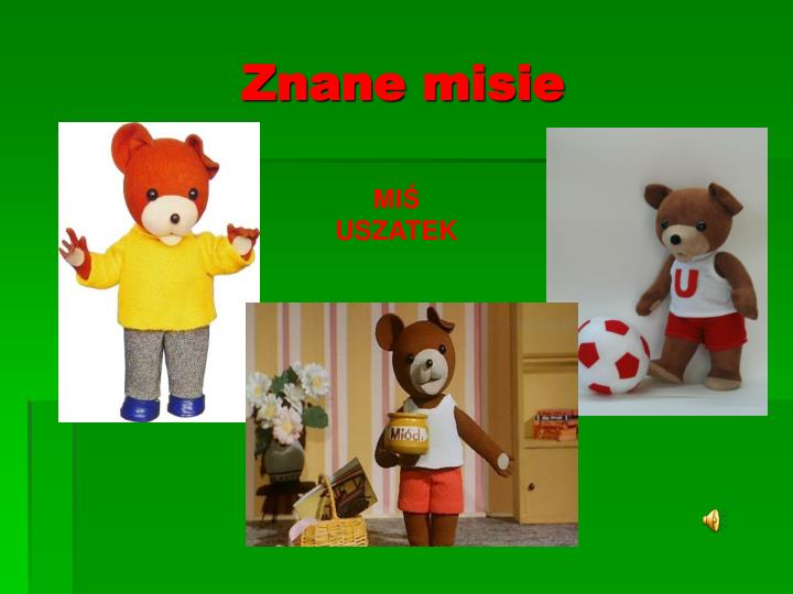 Znane Misie Z Filmów Animowanych PPT - 25 LISTOPADA Światowy Dzień Pluszowego Misia PowerPoint