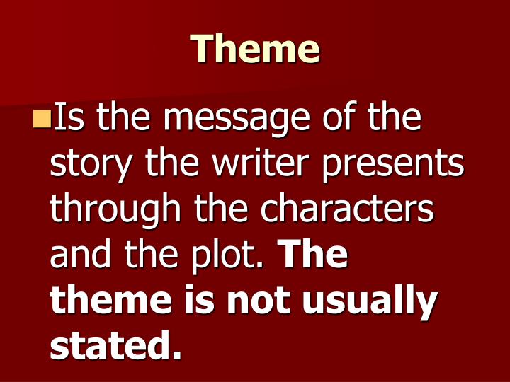 theme of a story ppt