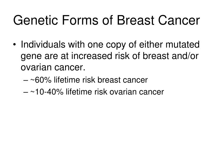 PPT - Genetics And Breast And Ovarian Cancer PowerPoint Presentation ...