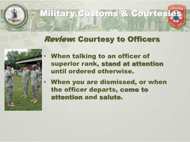 Military customs and courtesy essay