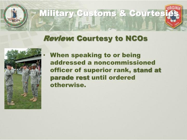 Us army customs and courtesies essay