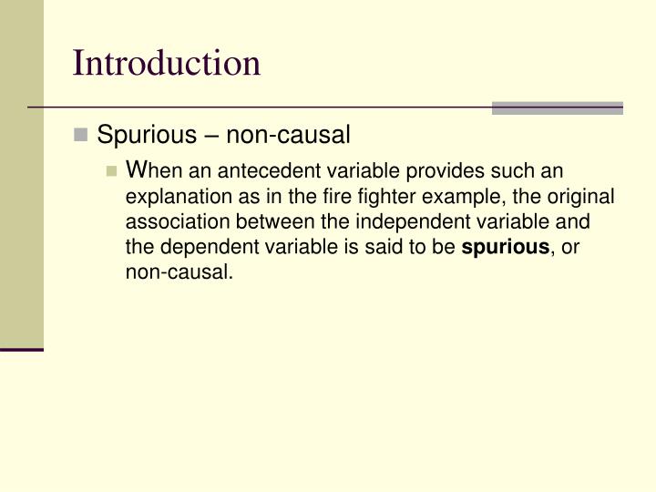 examples of non-causal association