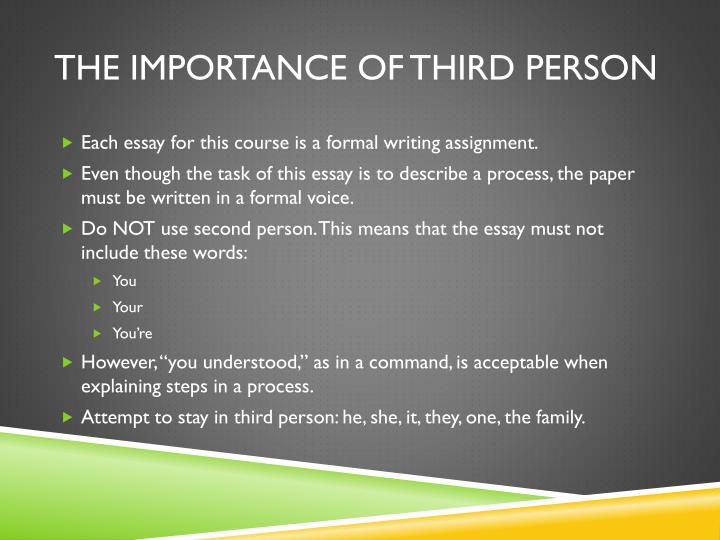 write an essay in third person write an essay in third person