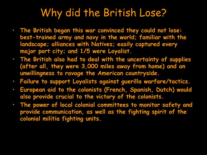 why did the british lose the The hunley was a confederate submarine you know, the civil war - about a hundred years after the revolution the simple answer to your question about the. why did the british lose the The hunley was a confederate submarine you know, the civil war - about a hundred years after the revolution the simple answer to your question about the.