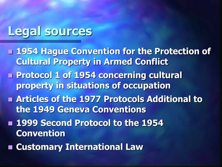 law armed conflict protection of cultural property law armed conflict protection of cultural property