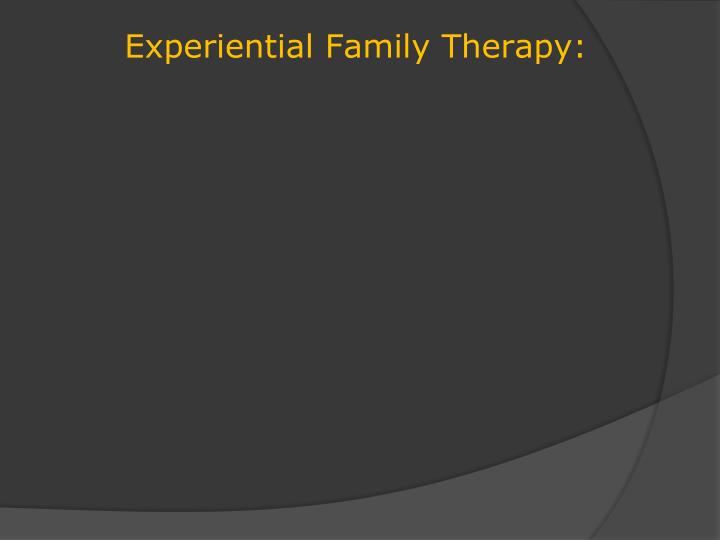 symbolic experiential family therapy Carl whitaker, md, (1912-1995) was a physician and pioneering family therapist credited for the co-development of the symbolic-experiential approach to therapy and the use of co-therapyknown for his charm and charismatic manner, he was one of the most powerful voices in shaping the practice of family therapy as it began to develop in the 1960s. symbolic experiential family therapy Carl whitaker, md, (1912-1995) was a physician and pioneering family therapist credited for the co-development of the symbolic-experiential approach to therapy and the use of co-therapyknown for his charm and charismatic manner, he was one of the most powerful voices in shaping the practice of family therapy as it began to develop in the 1960s.