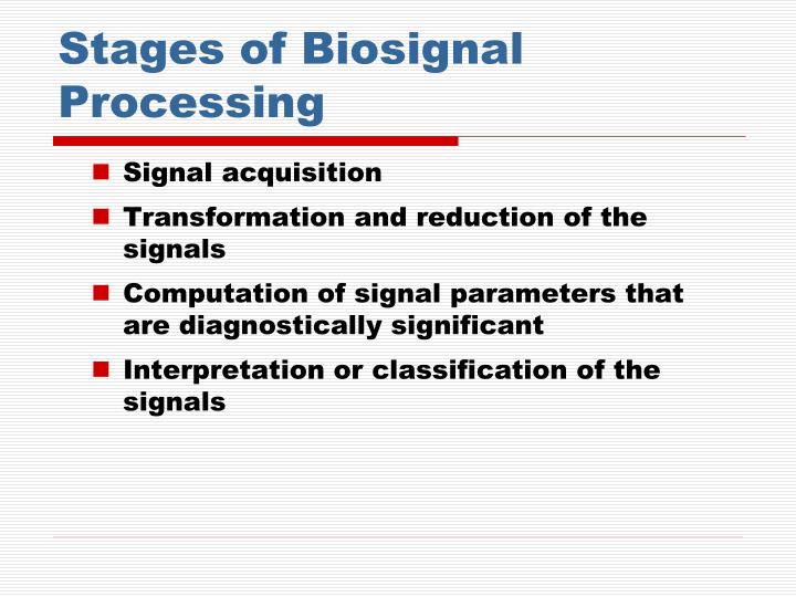 Biosignal processing pdf