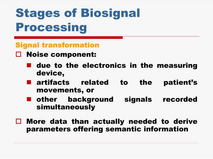 Biosignal processing pdf