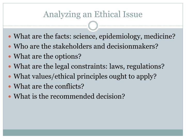 analysis of ethics and values analysis of ethics and values