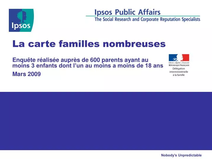 Ppt La Carte Familles Nombreuses Powerpoint Presentation Free