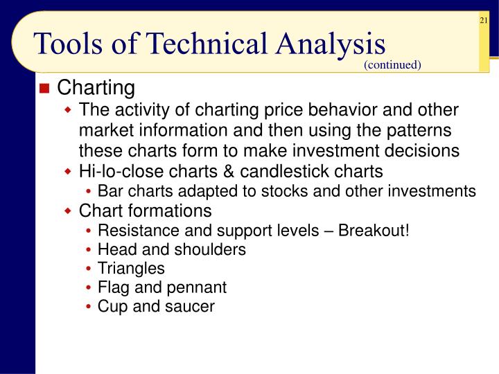 Technical analysis tools