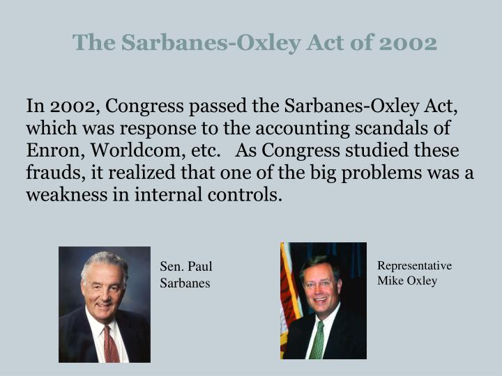 sarbanes oxley act was passed to