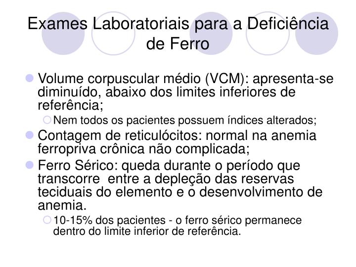 Exame de ferritina