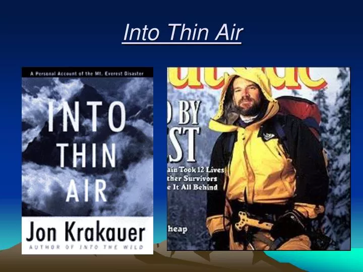into thin air an overview into thin air an overview