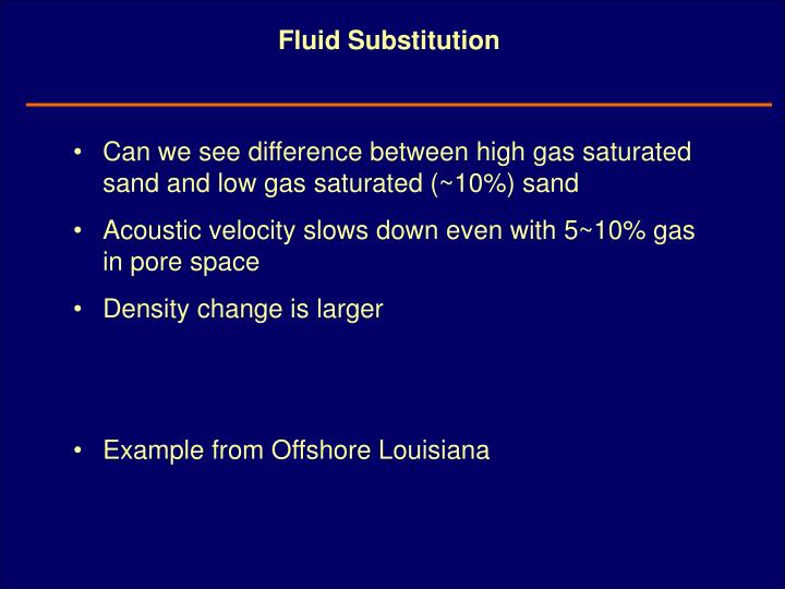 fluid substitution thesis