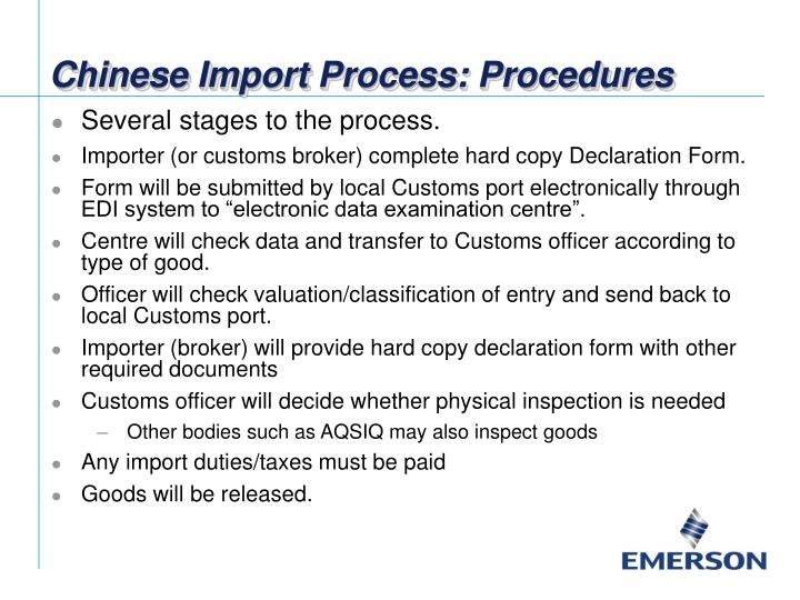 what is the process to import from china what is the process to import from china