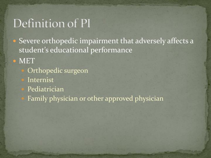 PPT - Physical Impairments & Other Health Impairments ...