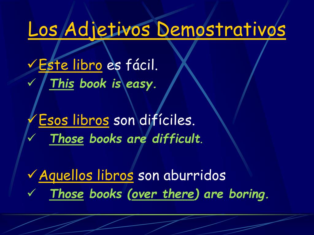 Ppt Los Adjetivos Demostrativos Powerpoint Presentation Free