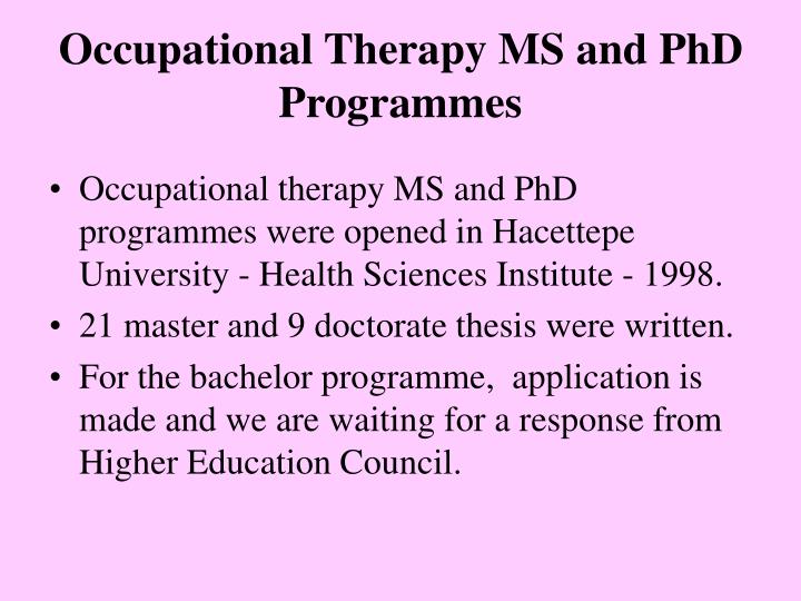 occupational therapy phd thesis The cando research unit is dedicated to building research capacity with graduate students interested in studying within the department of occupational science and. occupational therapy phd thesis The cando research unit is dedicated to building research capacity with graduate students interested in studying within the department of occupational science and.