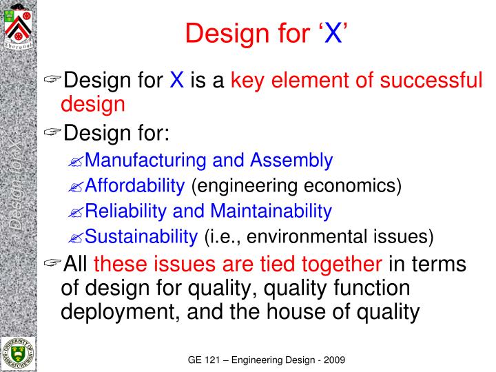 Design For Manufacturing Presentation | ppt engineering design ge121 design for x powerpoint Design For Manufacturing Presentation | ppt engineering design ge121 design for x powerpoint