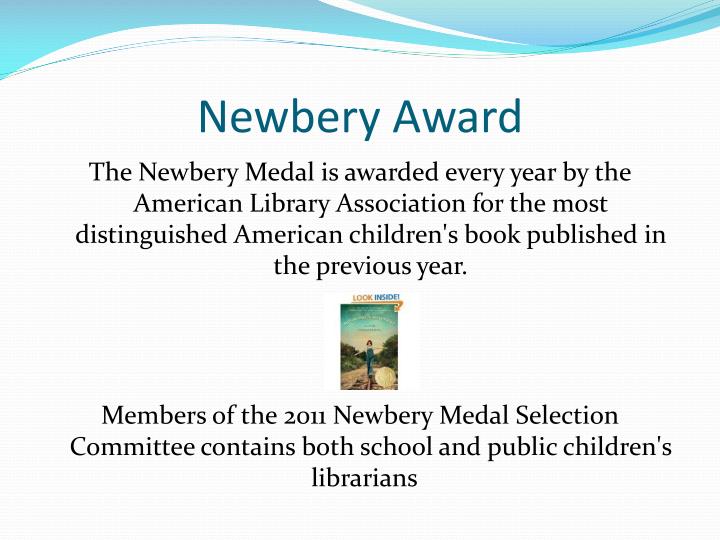 PPT Newbery Award PowerPoint Presentation ID4102683