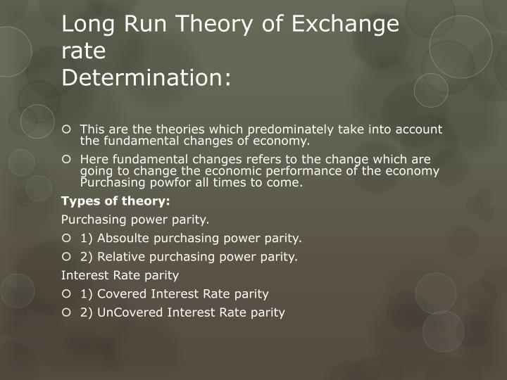 Foreign exchange theory