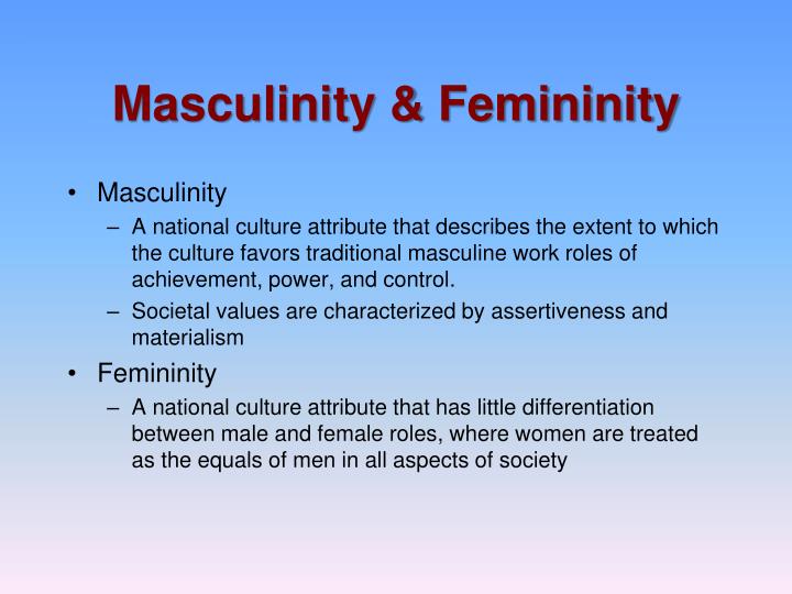 Masculinity And Femininity
