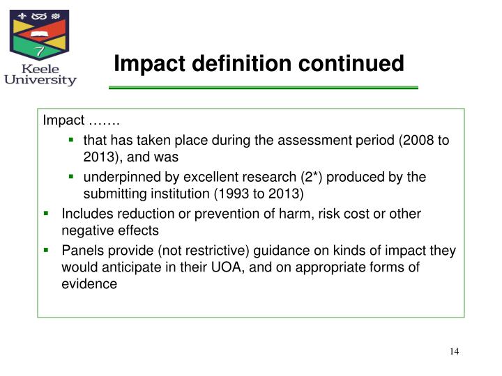 what does impact study means