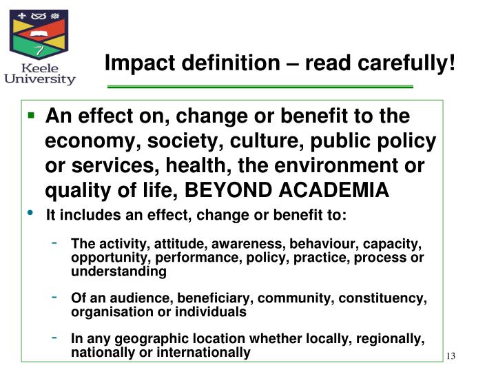what does impact mean in english