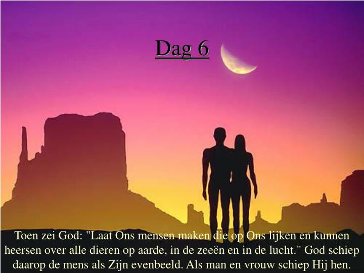 Wat Schiep God Op Dag 6