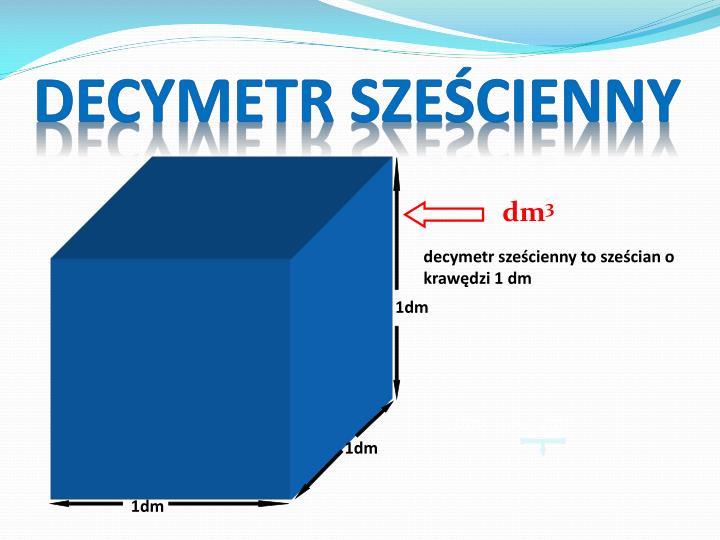 1 Decymetr Sześcienny Ile To Centymetrów Sześciennych PPT - JEDNOSTKI OBJĘTOŚCI PowerPoint Presentation - ID:4197700