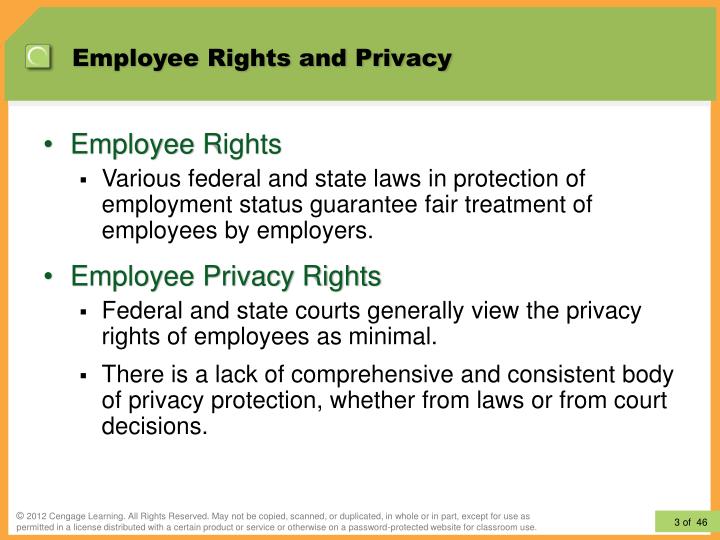 ethical issue regarding employer employee responsibilities and rights