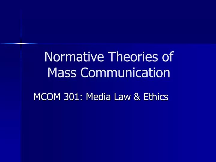 Introduction to Mass Media/Media Law and Ethics