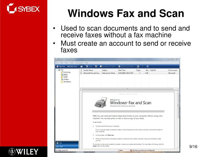 windows fax and scan windows 10