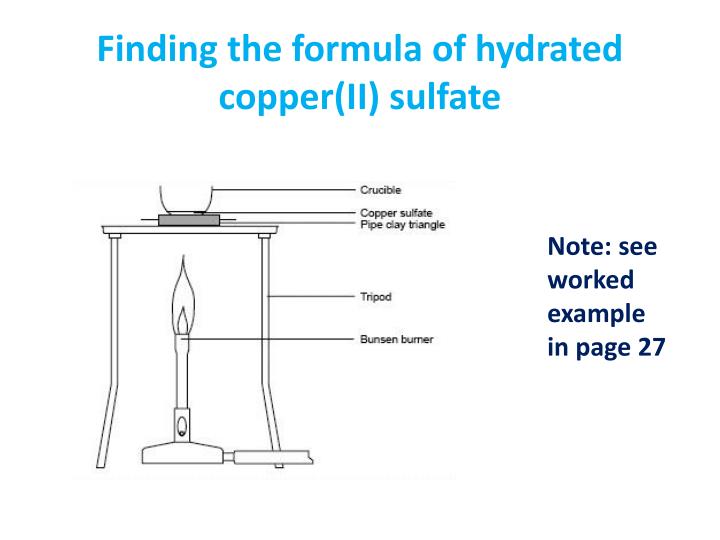 write the formula for copper ii sulfate pentahydrate The molecular formula of copper(ii) sulfate is cuso4 its chemical name is cupric sulphate copper has two oxidation states of +2 and +1 in cuso4, the copper ion has. write the formula for copper ii sulfate pentahydrate The molecular formula of copper(ii) sulfate is cuso4 its chemical name is cupric sulphate copper has two oxidation states of +2 and +1 in cuso4, the copper ion has.