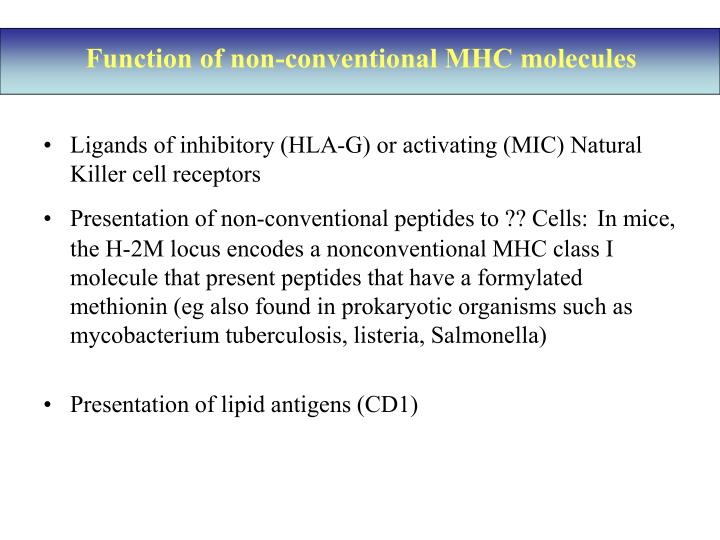 PPT - The MHC complex: genetics, function and disease ...
