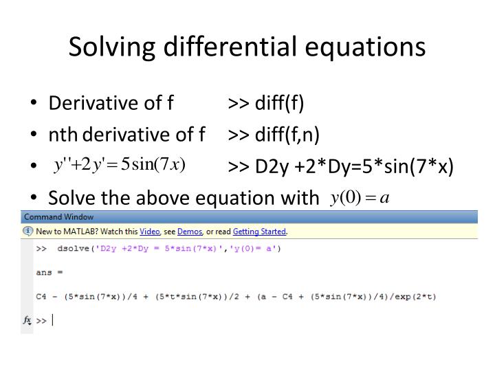 matlab tools to plot differential equations