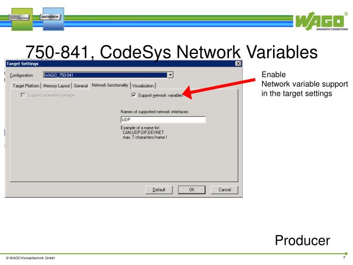 PPT 750841, CodeSys Network Variables PowerPoint Presentation ID