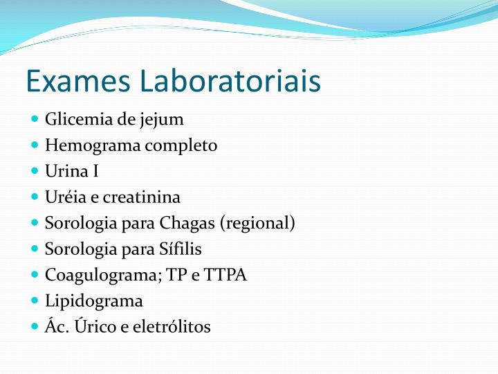 Exame de coagulograma