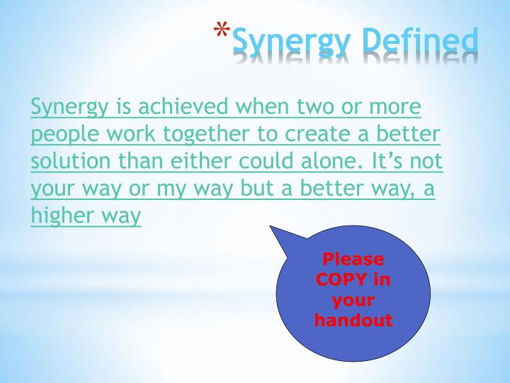 synergy definition synergy definition