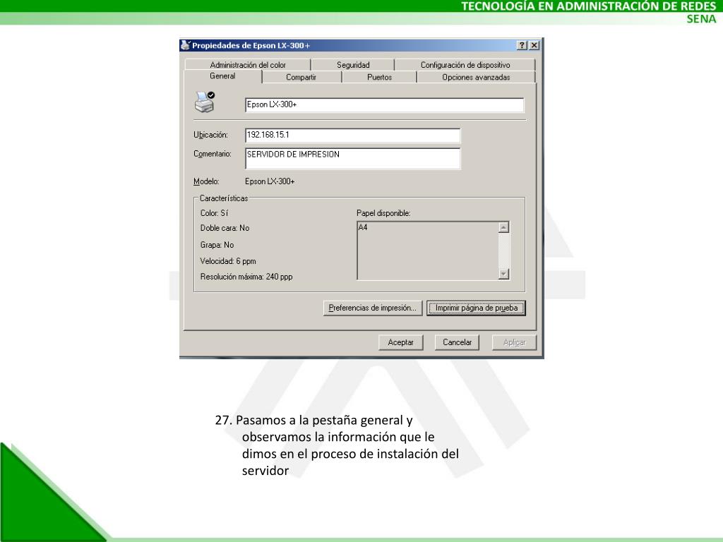 Ppt Pasos Para Instalar Una Impresora En Windows Server