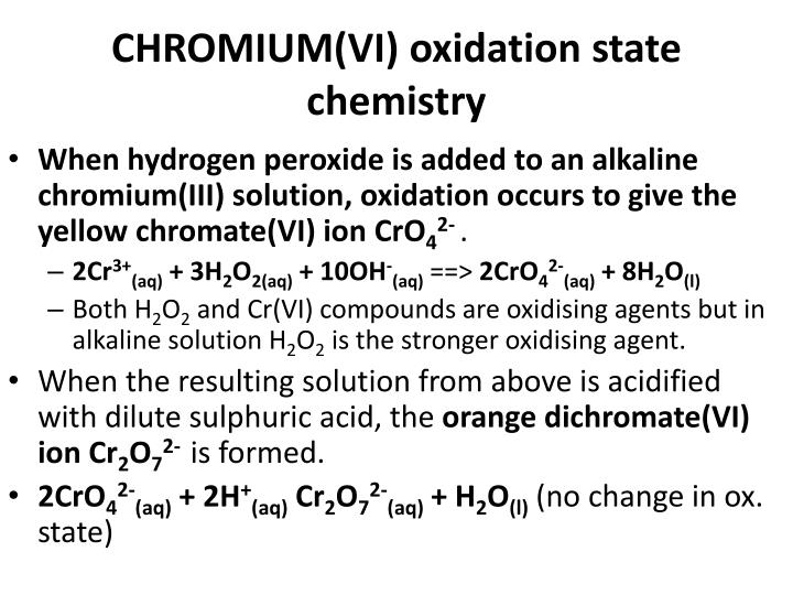 oxidation number of chromium oxide oxidation number of chromium oxide